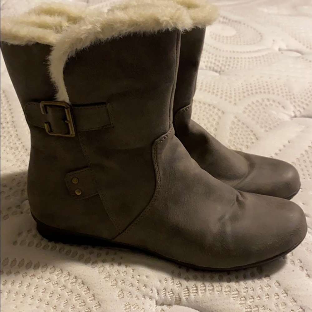Gray booties